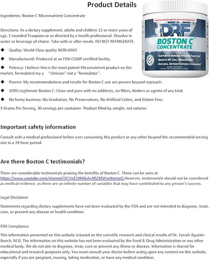 Boston C Concentrate by Dr. Farrah World Renown Medical Doctor