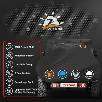 Bike Cover for Transport 3 Bikes - Outdoor Bike Covers for 3 Bikes on Rear Bike Rack Transport Heavy Duty & Waterproof, 600D Bicycle Rack Covers for 3 Bikes on Car Hitch Travel Storage