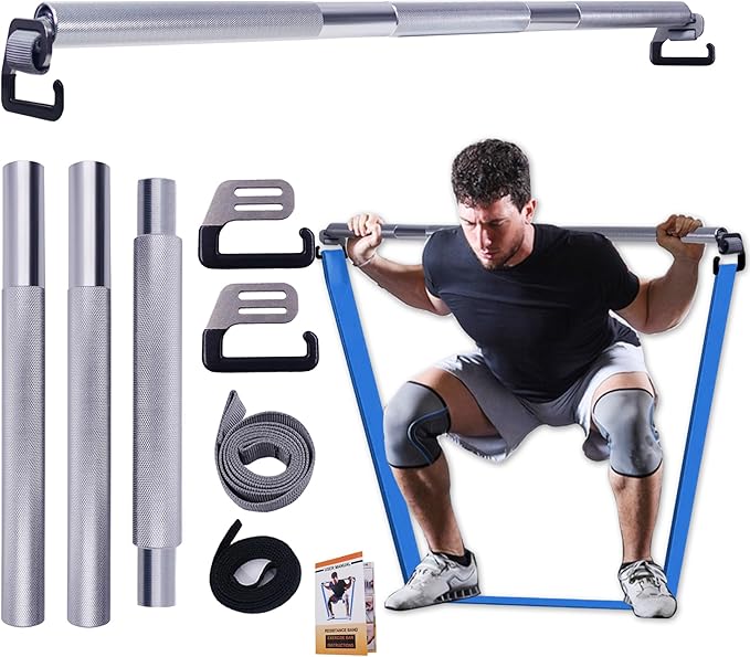 J Bryant Fitness Resistance Band Exercise Bar Large 37.8" Length