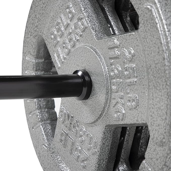 Signature Fitness Standard Threaded Curl Barbell Curl Bar 48 inch (200 lb