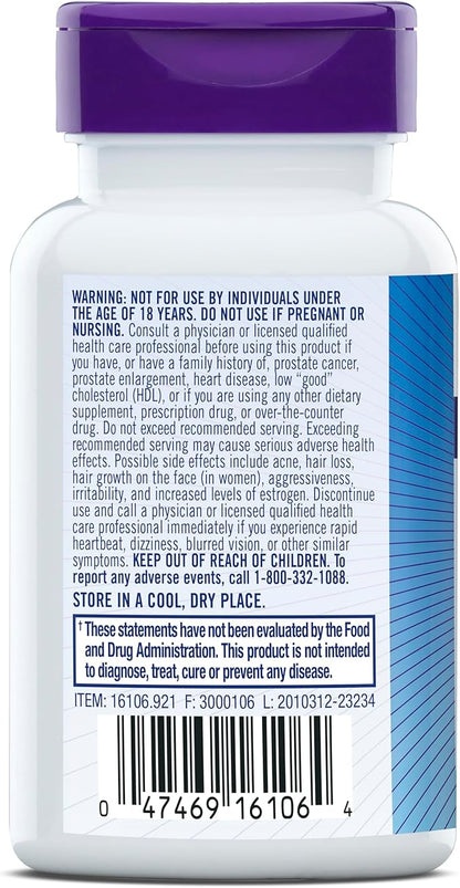 Natrol Mood & Stress DHEA 50mg With Calcium, Dietary Supplement for Balance of Certain Hormone Level and Mood Support, 60 Tablets, 60 Day Supply
