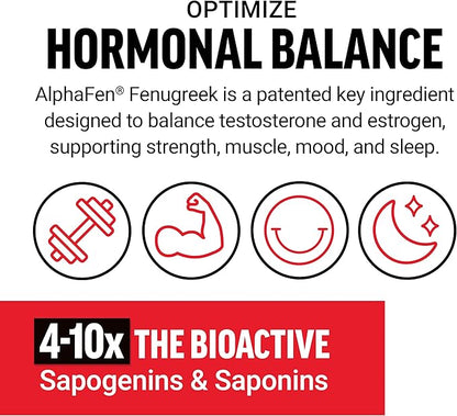 Force Factor Test X180 Surge Testosterone Support for Men, Male Vitality Enhancing Supplement, Promote Muscle & Strength, Support Weight, Boost Long-Lasting Energy, 60 Capsules