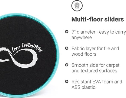 Live Infinitely Core Sliders – Dual Sided Fitness