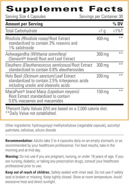Integrative Therapeutics HPA Adapt - Supports a Healthy Stress Response* - Positive Outlook Supplement with Ashwagandha, Maca, Holy Basil & Rhodiola - Gluten-Free & Soy-Free - 120 Vegan Capsules