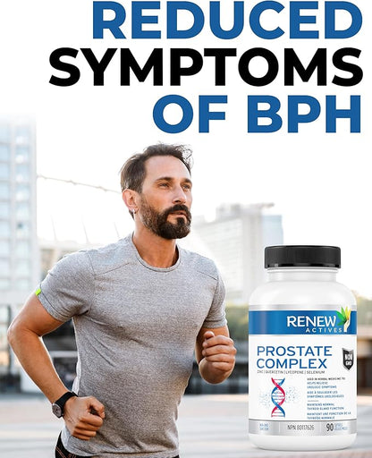 Renew Actives Prostate Complex Supplements – Formula for Prostate, Thyroid, Eye Health & Immune System – Antioxidant Blend for Men’s Wellness – 90 Softgels – Made in Canada