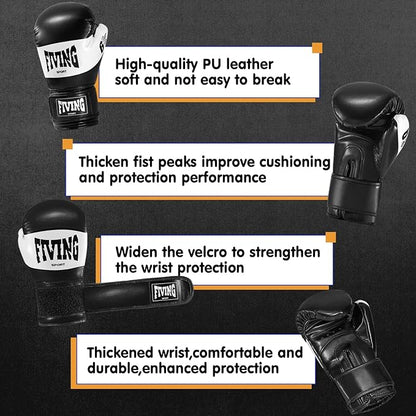 FIVING Kids Boxing Gloves, Youth Training Gloves, Sparring for Punching Bag, Kickboxing, Muay Thai, MMA
