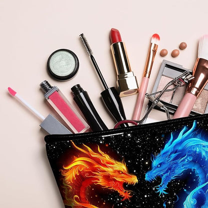 Travel Makeup Bag Large Capacity Cosmetic Bag Dragon Portable Make Up Bag Organizer for Women Travel Essentials