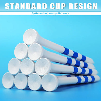 CHAMPKEY Premium Wood Golf Tees 200 Count - 3 Line Marking System Golf Wood Tees - Achieve Consistent and Long Distance Shot