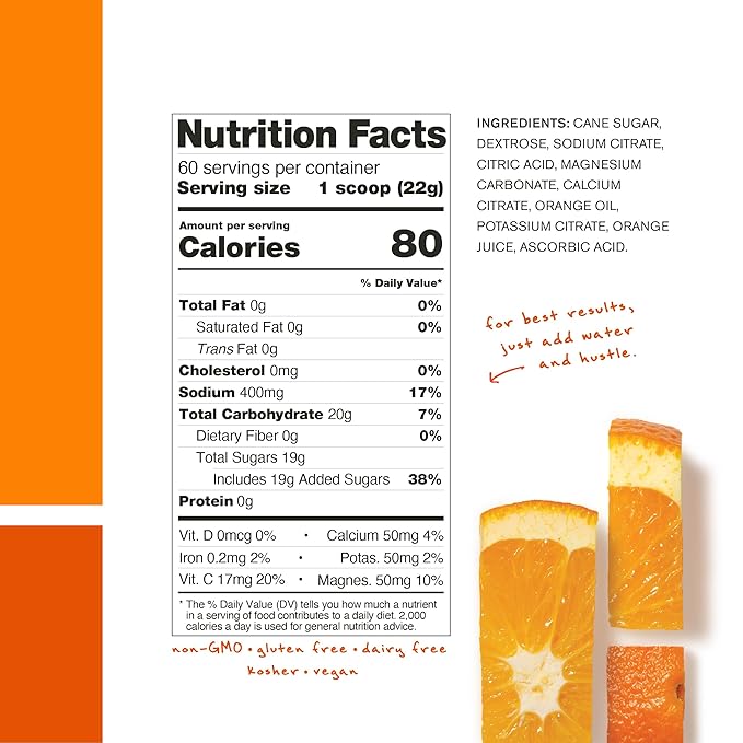 Skratch Labs Hydration Powder | Sport Drink Mix | Electrolytes Powder for Exercise, Endurance, and Performance | Orange | 60 Servings | Non-GMO, Vegan, Kosher