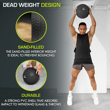 ProsourceFit Slam Medicine Balls 5 10, 15, 15, 20, 20, 25, 25, 30, 30, 50lbs 50lbs Smooth