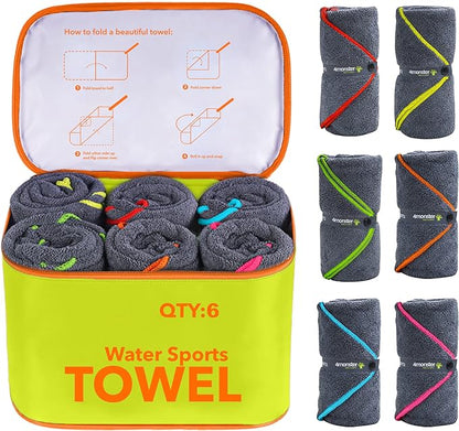 4Monster 4 Pack Microfiber Camping Towel Quick Dry