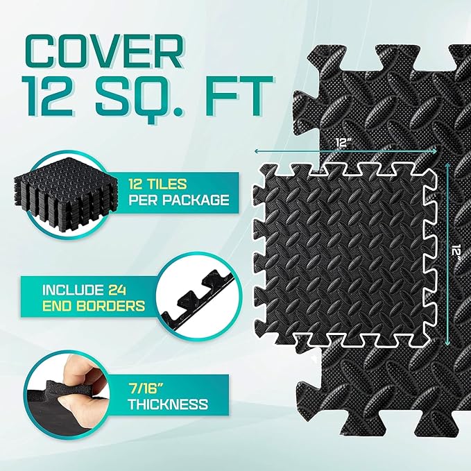 Yes4All 12, 16, 36 SQ. FT Puzzle/Interlocking Exercise