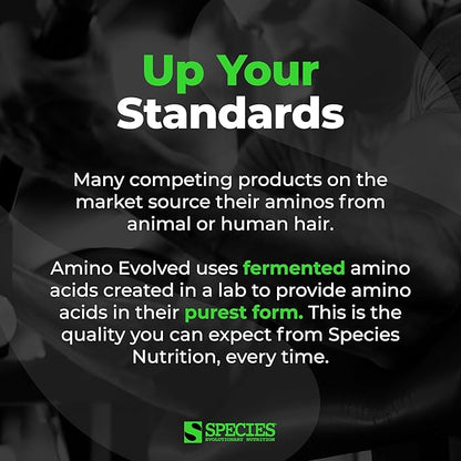 Species Nutrition Amino Evolved EAA & BCAA Powder, Fermented Amino Acids, Branched Chain Amino Acid Muscle Recovery & Endurance, Pre & Post Workout Supplement (Lemon Iced Tea, 30 Servings)