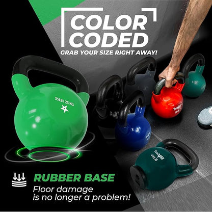 Yes4All Kettlebells Rubber Base (10-65 lbs)