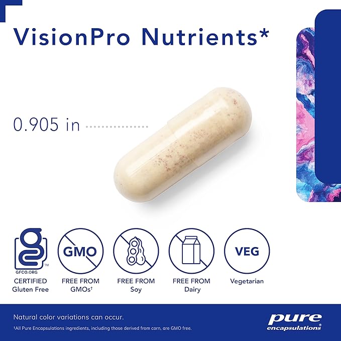Pure Encapsulations VisionPro Nutrients | Hypoallergenic Multivitamin/Mineral Complex for Maintaining Healthy Vision | 90 Capsules