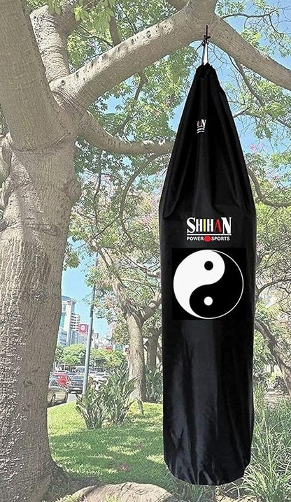 SHIHAN Power Sports Boxing Bag Cover YIN YANG Waterproof 5-6ft & 24inch Diameter Large Punch Outdoor Protection for Your, Ideal freestanding Bags, Black