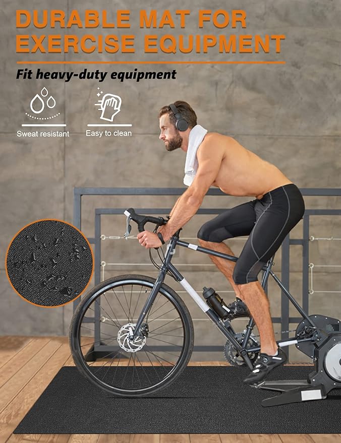 Exercise Equipment Mat 24"x68"/ 30"x60"/ 36"x78"/ 36"x96" Treadmill