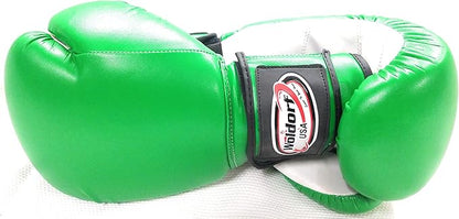 Boxing Gloves Kickboxing Muay Thai Punching Bag Vinyl Green - Durable Multi Layered Foam Padded Offers Unbeatable Price Kids and Adult Sizes