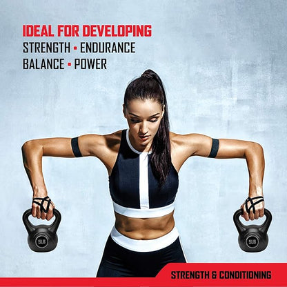 RBX Cement Kettlebell with Shock-Proof Plastic Coating