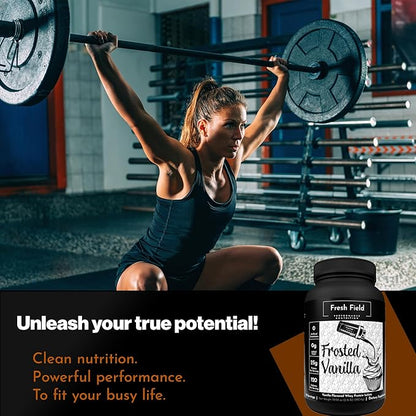 All Natural Protein Powder - Whey Protein Isolate Powder (25 gm) - Gluten Free Protein - Soy Free 100% Whey Isolate Protein - Sugar Free Vanilla - 30 Servings with One Scoop Size