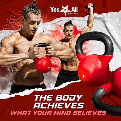 Yes4All Combo Kettlebells Vinyl Coated Weight Sets Great