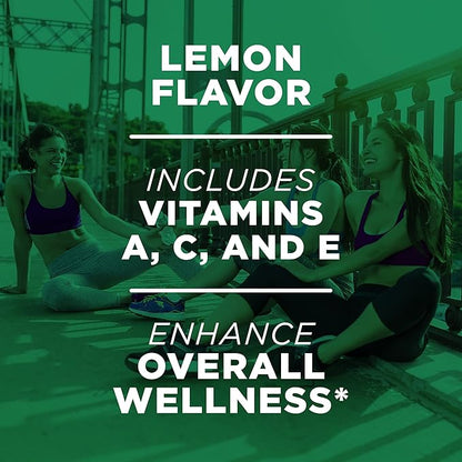 AdvoCare Greens Powder Phytonutrient Supplement - Supports Digestive Health with Antioxidants, Prebiotics & Probiotics* - Includes Broccoli Powder, Carrot Powder & More - Lemon, 7 oz