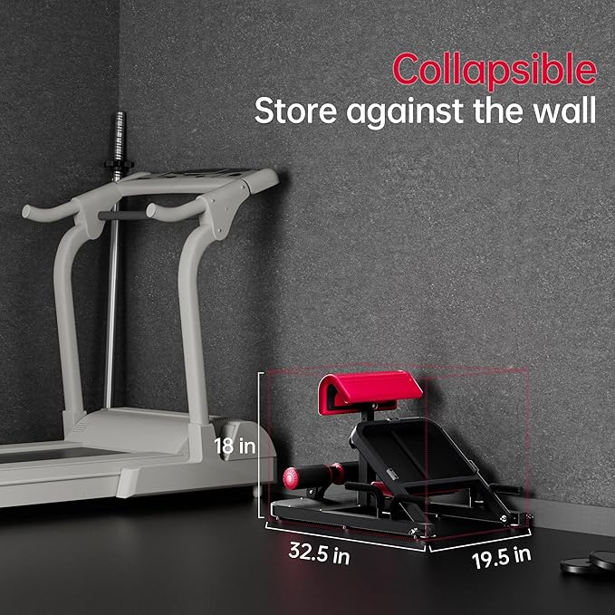 Hip Thrust & Squat Machine for Home – Multi-Function Glute Builder, Leg & Core Strengthening Equipment – Adjustable Sissy Squat, Hip Thrusts, Squat Assist Machine for Home Gym