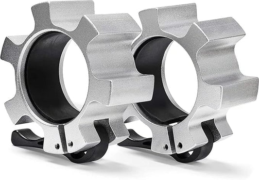 Metal Olympic Barbell Clamps 2inch Heavy Duty Exercise Collars 2" Barbell,Quick 1 Pair