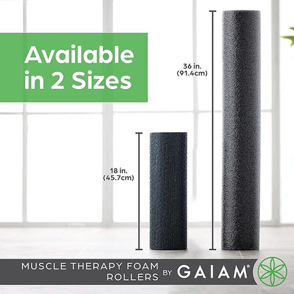Gaiam Restore Foam Roller for Muscle Massage - (18 Inch 36 Inch)