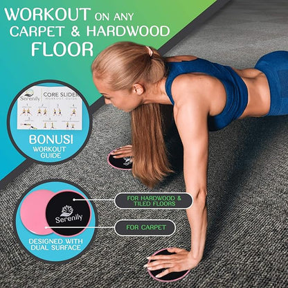 Serenily Sliders for Working Out - Core Exercise Sliders 2 Dual