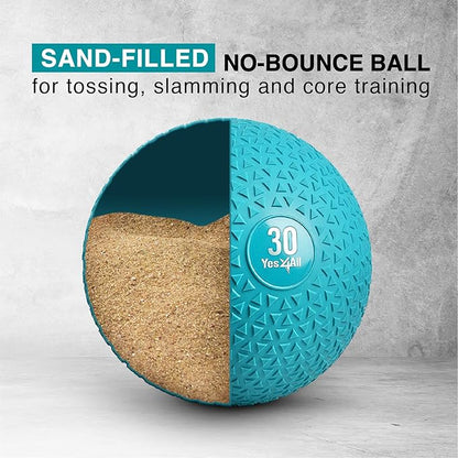 Yes4All Upgraded Fitness Slam Medicine Ball Triangle 30lbs