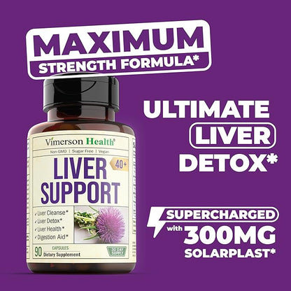 Liver Cleanse Detox & Repair Milk Thistle Supplement. Liver Support with Digestive Enzymes, Artichoke Extract, Dandelion Root Supplement. Milk Thistle Liver Detox & Liver Cleanse. 90 Liver Health Caps