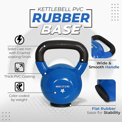 Yes4All Kettlebells Rubber Base (10-65 lbs)