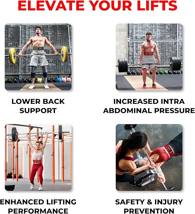 Quick Locking Weight Lifting Belt - Adjustable Lifting 4 inch