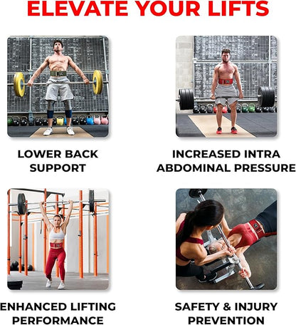 Quick Locking Weight Lifting Belt - Adjustable Lifting 4 inch