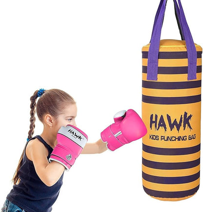 Kids Punching Bag for Kids Boxing Gloves MMA Training Fitness Workout Kickboxing Grappling Karate Heavy Target Bag UNFILLED
