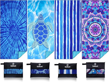 4 Pack Lightweight Thin Beach Towel Oversized 71"x32"