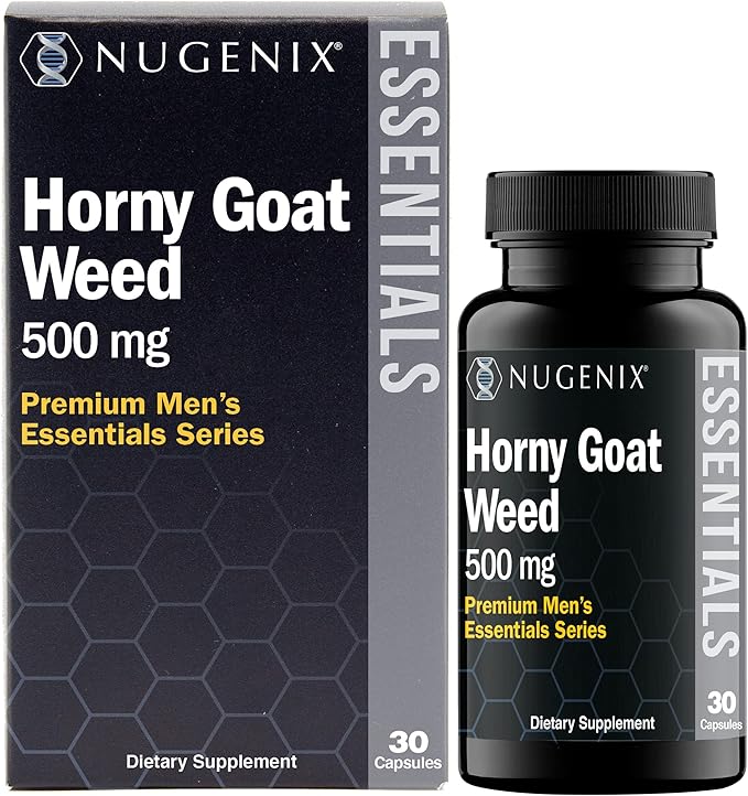 Nugenix Essentials Horny Goat Weed Extract - Epimedium Extract - 30 Capsules