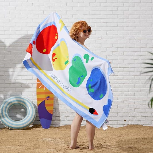 Bedsure U Series 100% Cotton Beach Towel 35"x70"