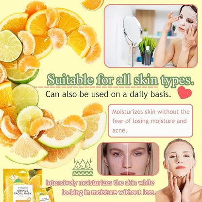 9PCS Facial Skin Care Kit for Women,Skin Care Set with Cleanser,Facial Toner,Eye Cream,Face Serum,Hydrating Spray,Tinted Lip Balm & 3 Pcs Face Masks Set