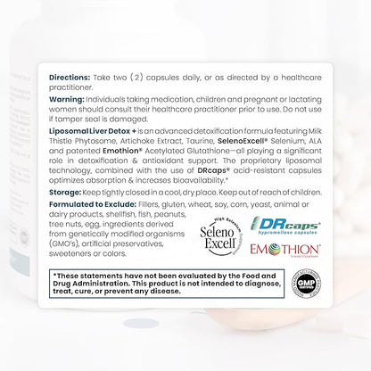 Pure Therapro Rx Liposomal Liver Detox + 120 Acid-Resistant VCaps | Soy-Free Liposomal Format Containing Methylation Nutrient Cofactors | Supports Liver Detox and Cleansing | Vegan