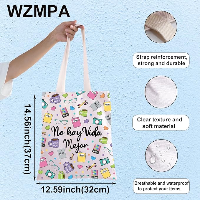 WZMPA JW Pioneer Cosmetic Makeup Bag JW Spanish Pioneer Gifts No Hay Vida Mejor Zipper Pouch Bag For Women Girls (No Hay Vida TG)
