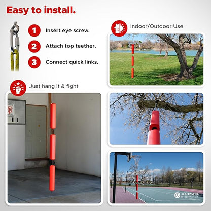 Jukestir® Punching Bag with Dynamic Motion, Better Footwork Than Double End Bag, Speed Bags for Boxing, More Agility Than Heavy Bag, Reflex Bag Boxing, Great MMA Workout at Home, Used by Pros