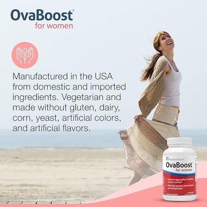 FertilAid for Women & Ovaboost Combo, Female Fertility Supplement & Natural Fertility Vitamin with Myo-Inositol, Vitex & Vitamins to Support Ovulation, Cycle Regularity & Egg Quality, 1 Month Supply