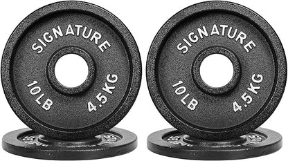 Deep Dish 2-Inch Olympic Cast Iron Weight Plates with E-Coating