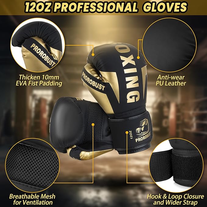 Prorobust Punching Bag for Adults, Red 4ft Oxford Heavy Boxing Bag Set with 12 oz Gloves for MMA Kickboxing Boxing Karate Home Gym Training (Unfilled)