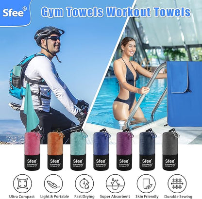 Sfee 2 Pack Microfiber Travel Towel