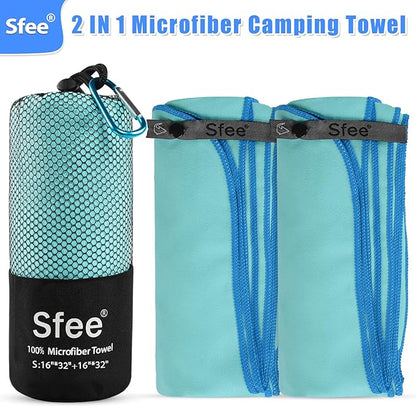 Sfee 2 Pack Microfiber Travel Towel