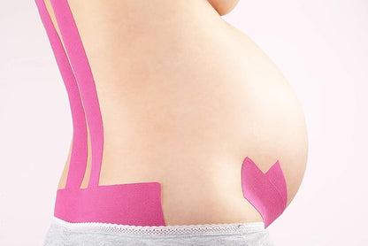 JB Tape, Precut Kinesiology Strips 4 Rolls- (80 Count, 10") Elastic, Latex-Free, Water Resistant, Athletic Sports Tape for Body, Joint & Muscle Support. (Pink)