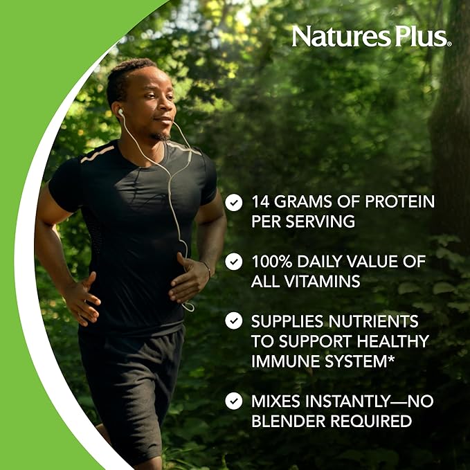 Natures Plus SPIRU-TEIN - Chocolate Peanut Butter - 1.2 lbs, Spirulina Protein Powder - 17 Servings